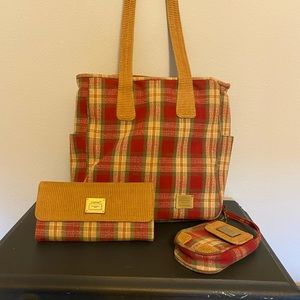 Longaberger 3 piece tote set